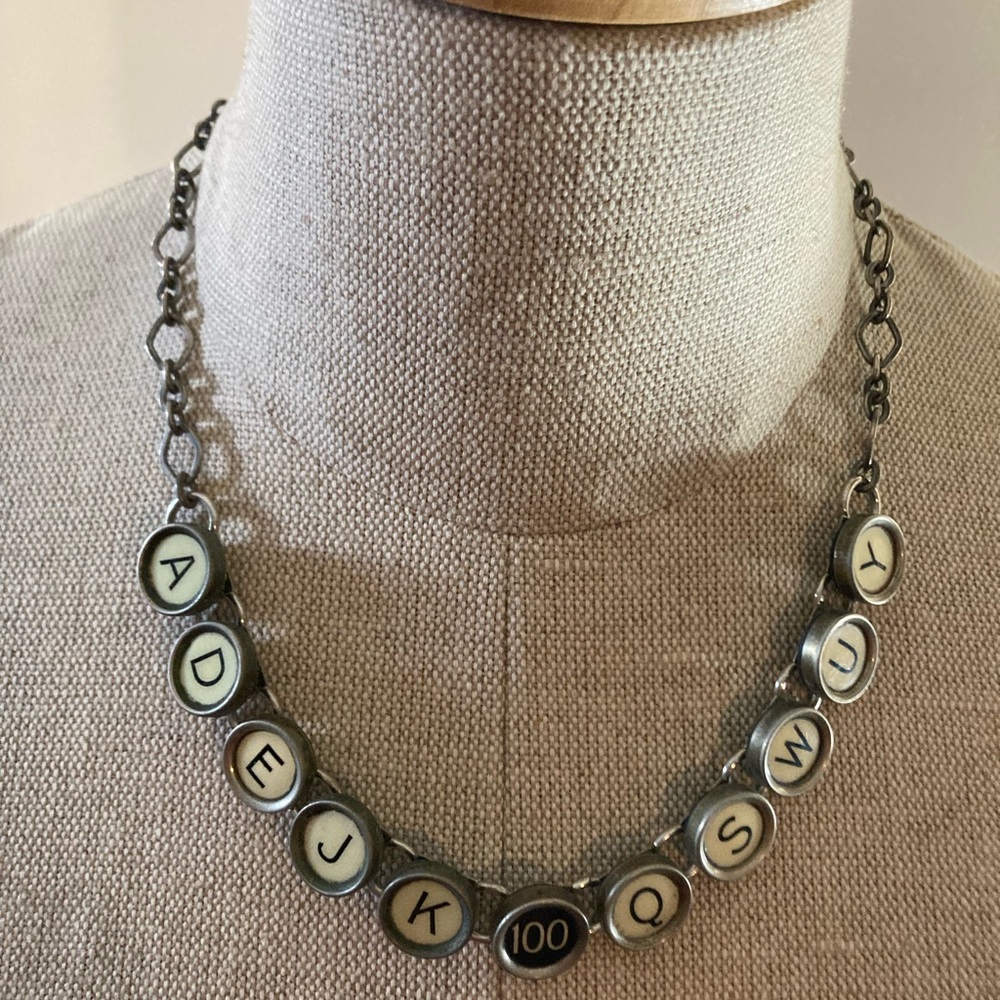 Artisan Typewriter Key Necklace